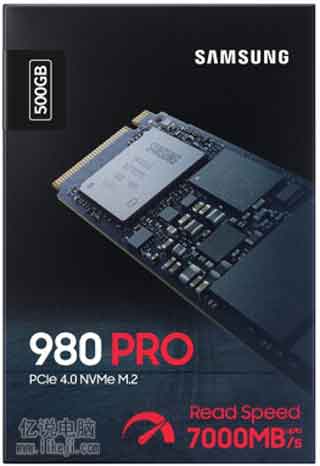 性能强悍的三星980PRO,支持PCIE4.0,读写速度翻倍!